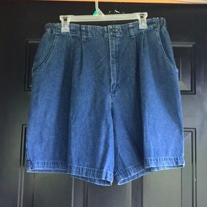 18M Lee Casuals Pleated Shorts, Denim, pockets